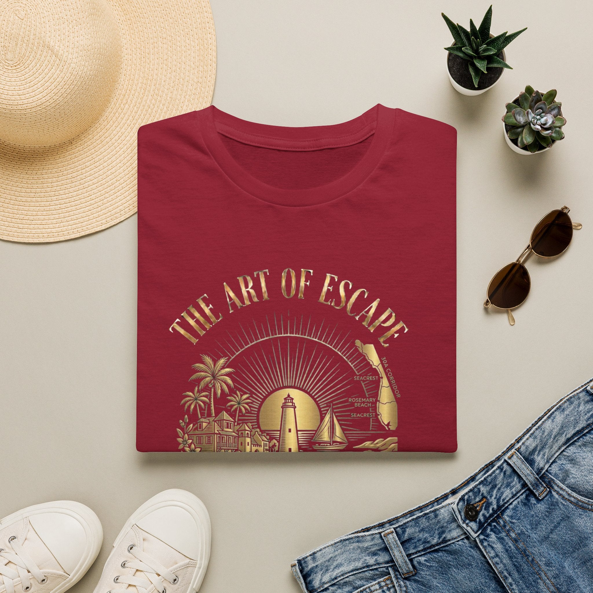 The Art of Escape - 30A Florida Canvas Tee
