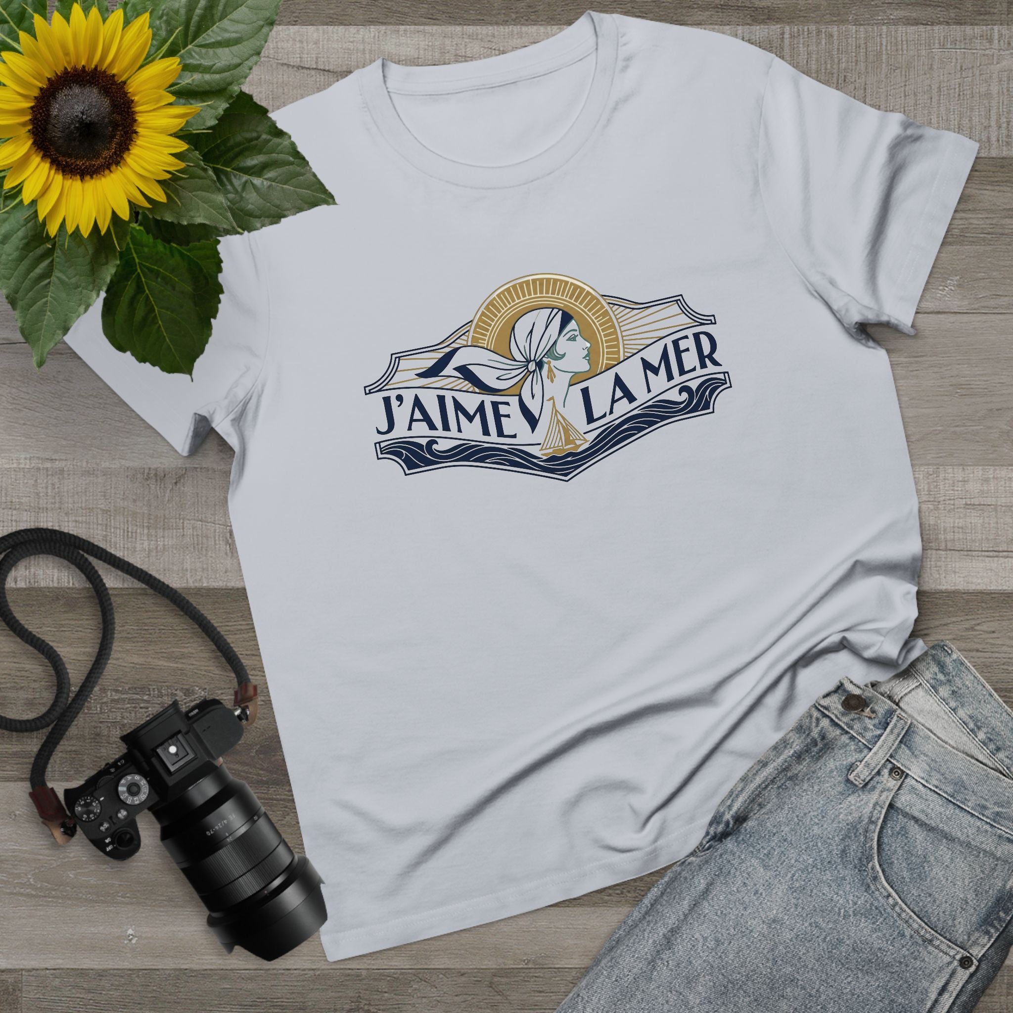 J'aime La Mer - Art Deco Lady Crest Tee