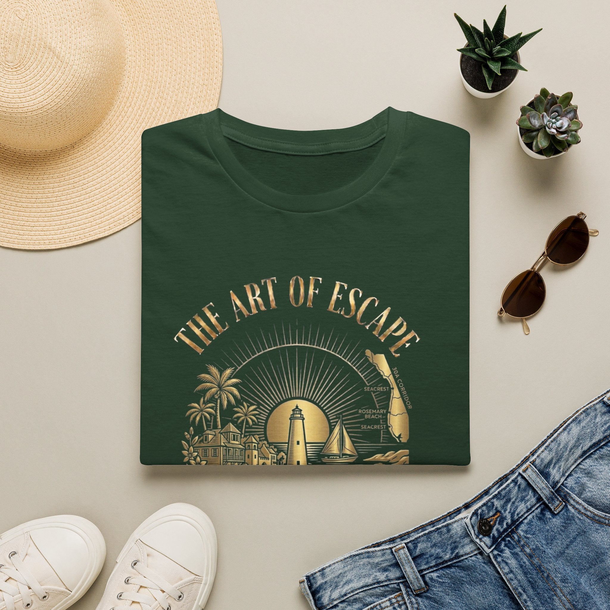 The Art of Escape - 30A Florida Canvas Tee