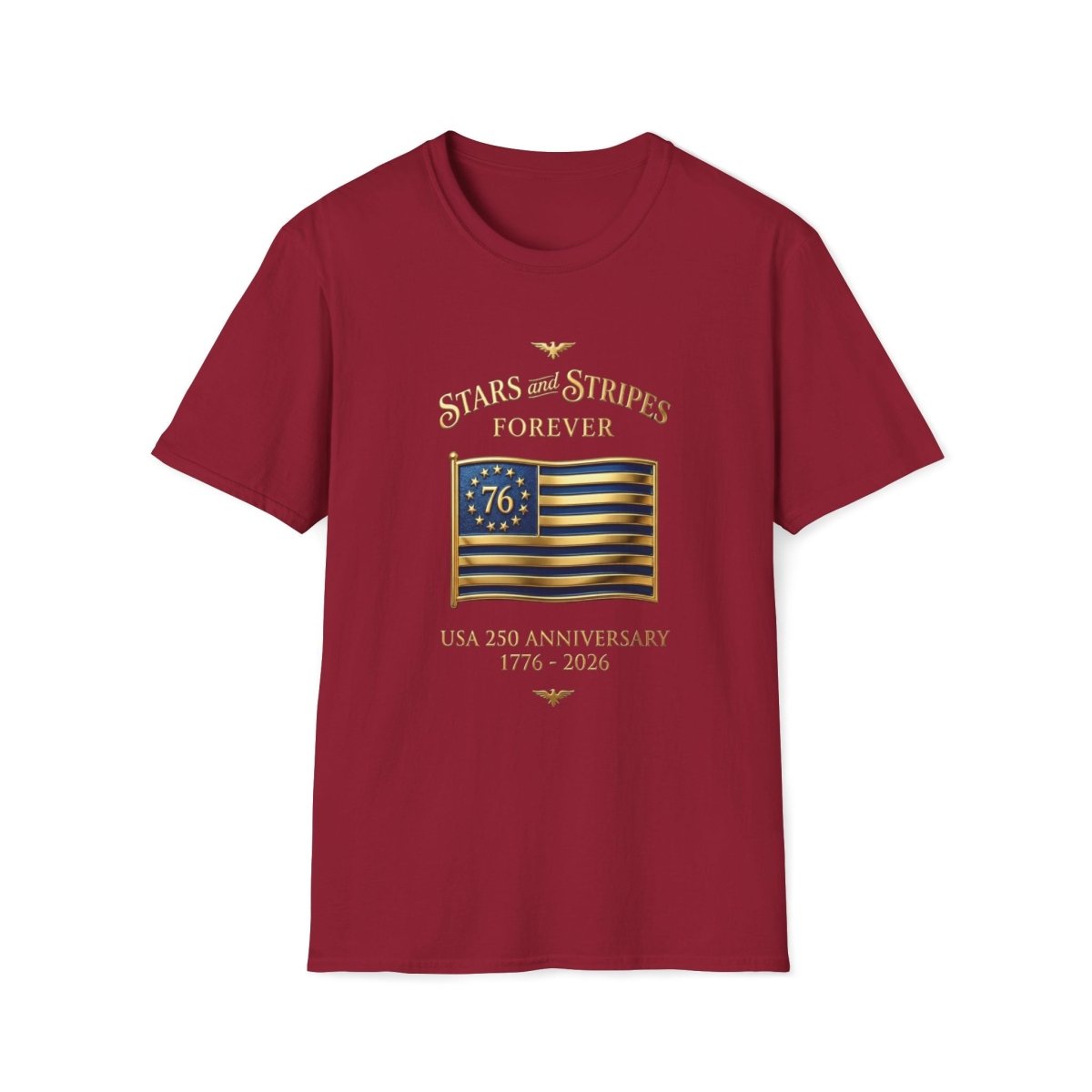 250 USA - Stars and Stripes flag 3 Canvas Tee - Deck Mode