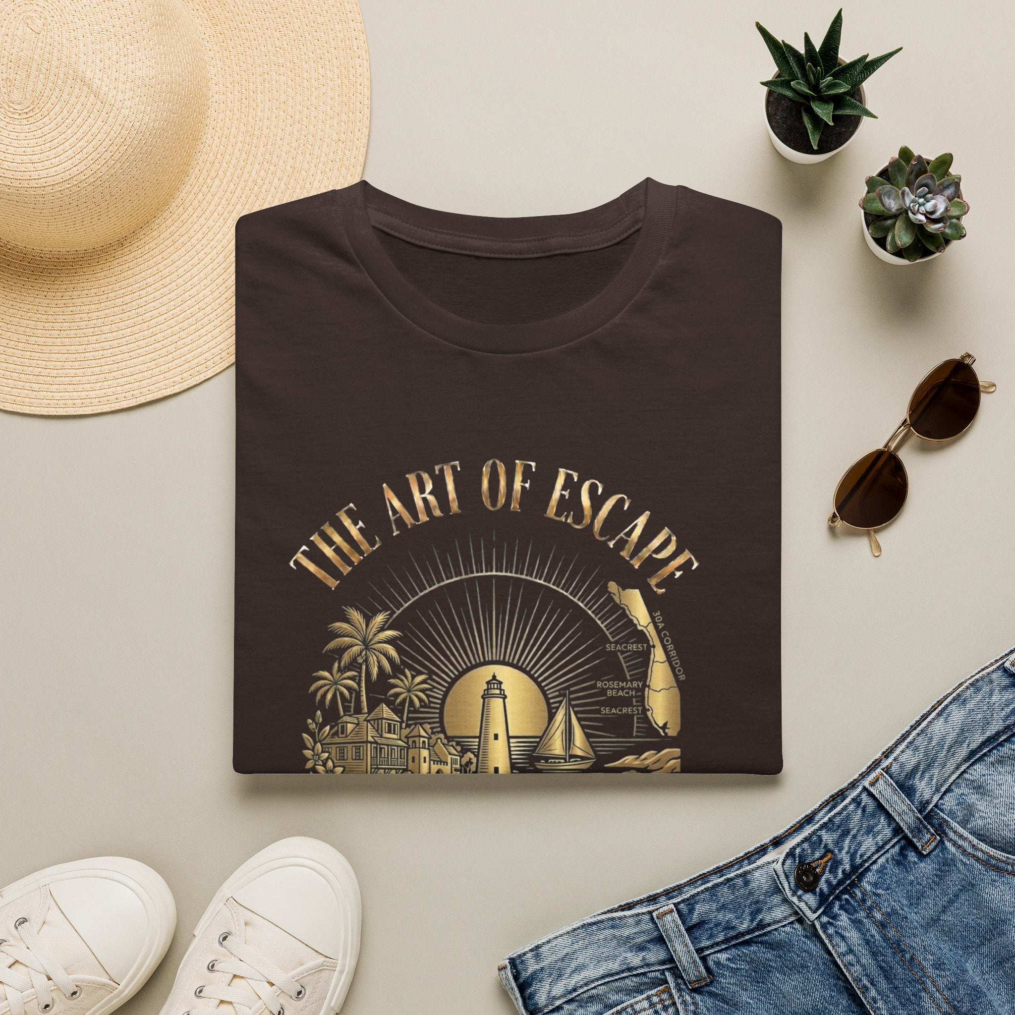 The Art of Escape - 30A Florida Canvas Tee