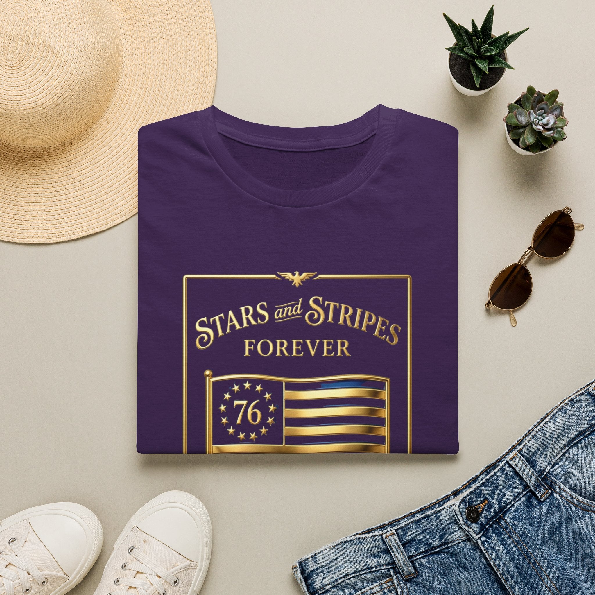 250 USA - Stars and Stripes flag 4 Canvas Tee
