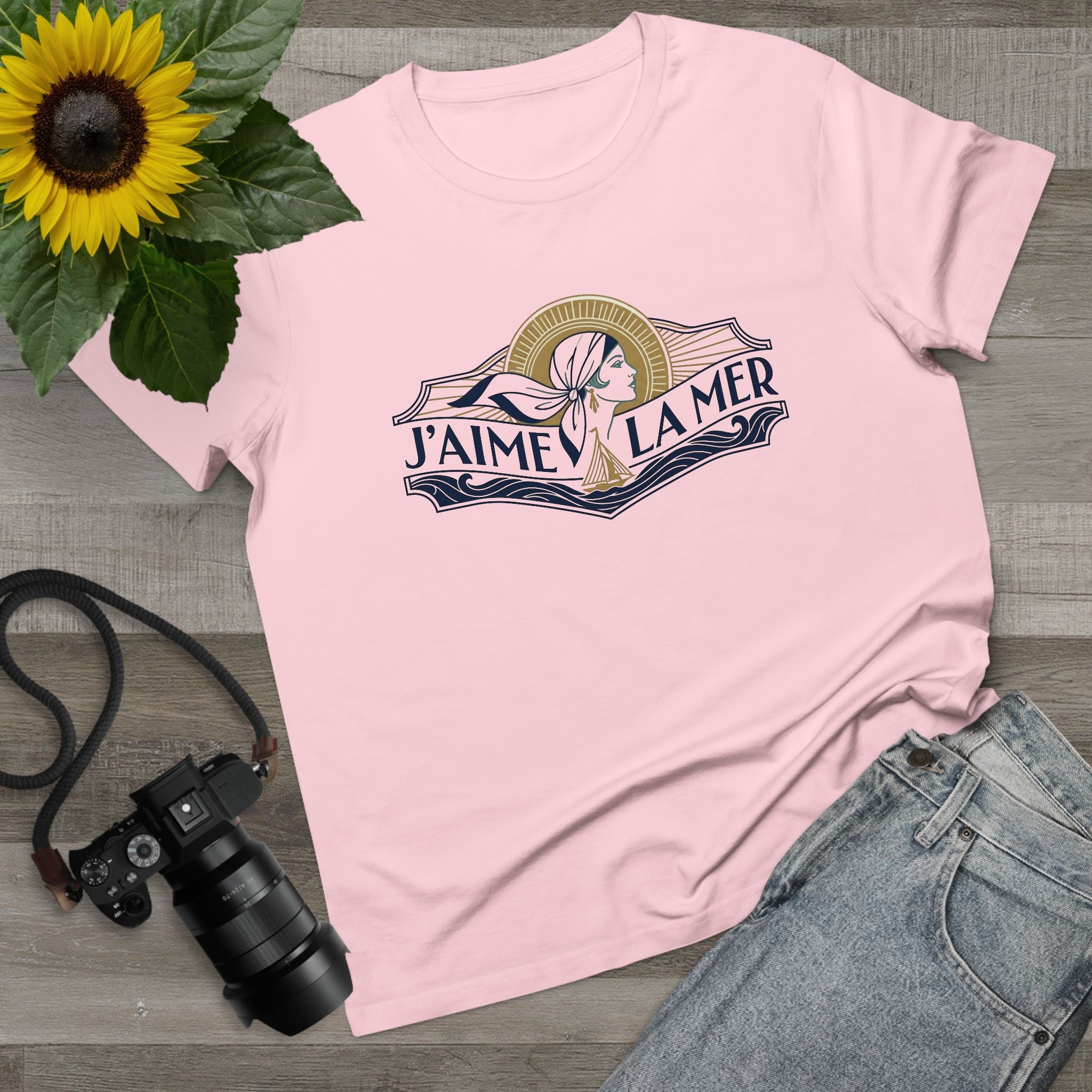J'aime La Mer - Art Deco Lady Crest Tee