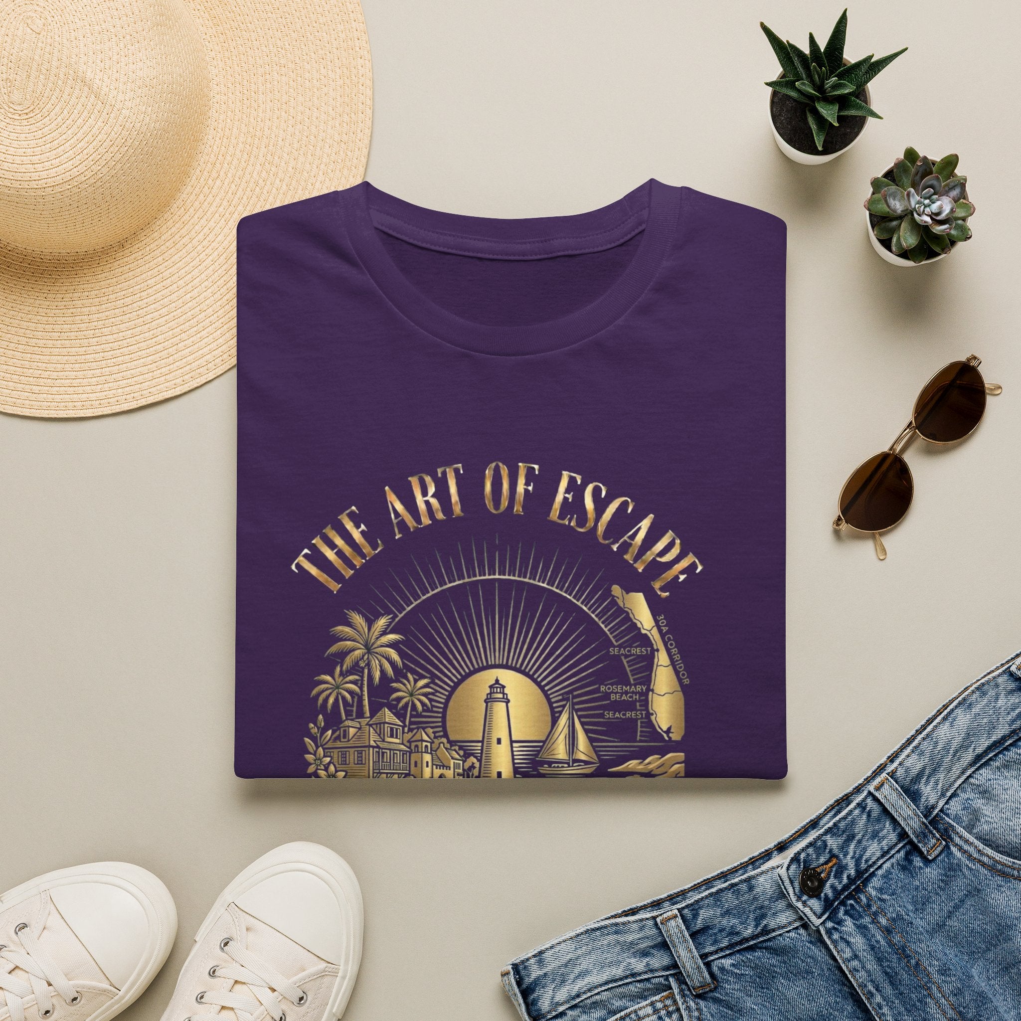 The Art of Escape - 30A Florida Canvas Tee