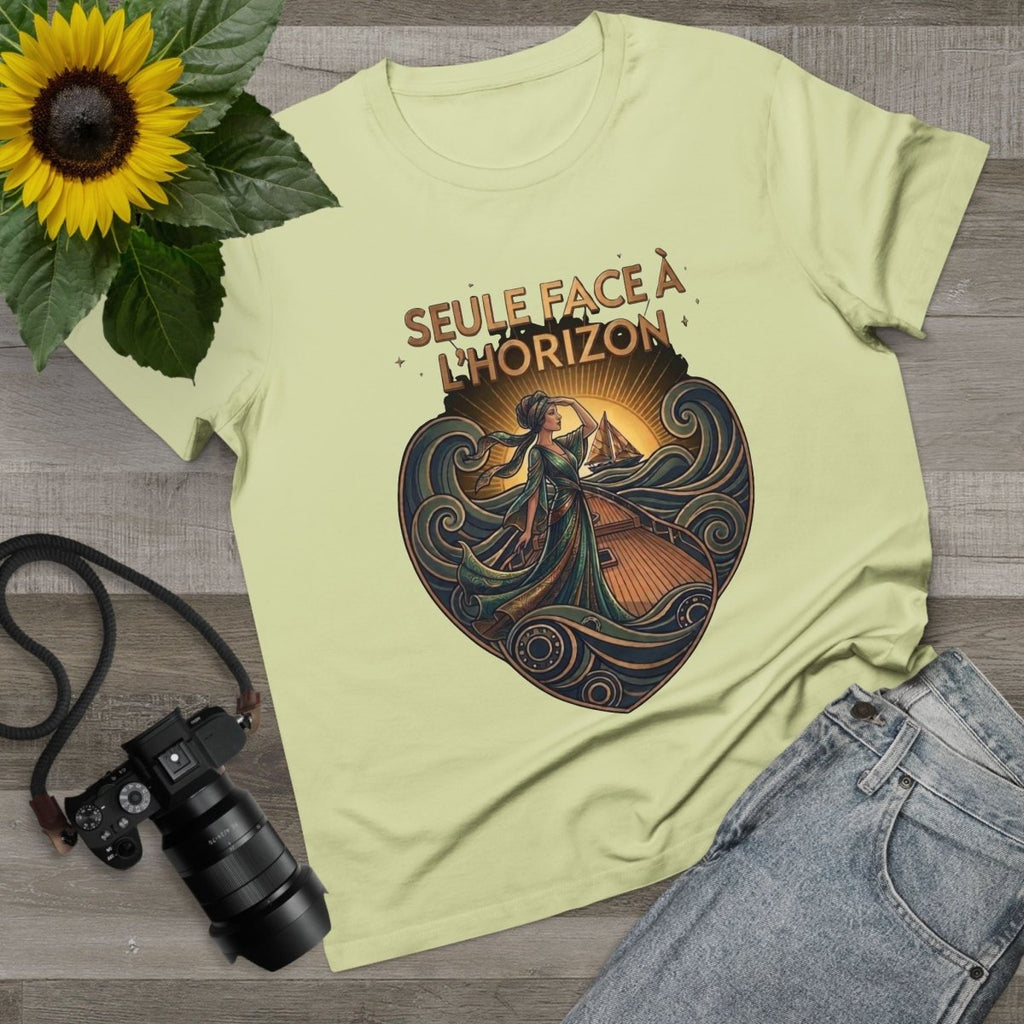J'aime La Mer - Alone with the Horizon the Sea Canvas Tee - Deck Mode