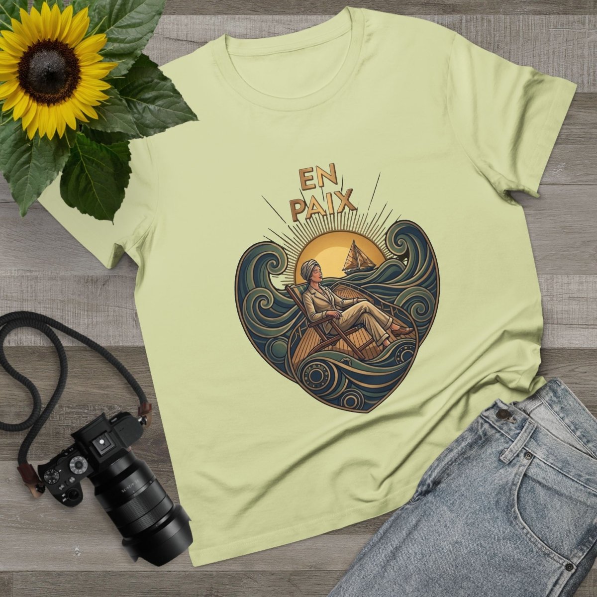 J'aime La Mer - At Peace Canvas Tee - Deck Mode