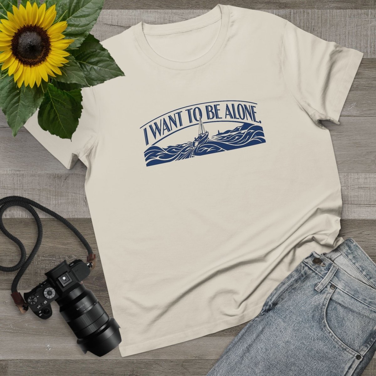 J'aime La Mer - I want to be alone Banner Tee - Deck Mode