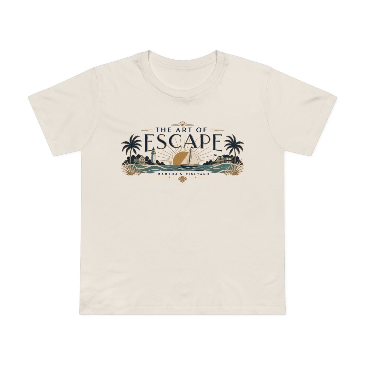 The Art of Escape - Martha's Vineyard Lady Crest Tee - Deck Mode